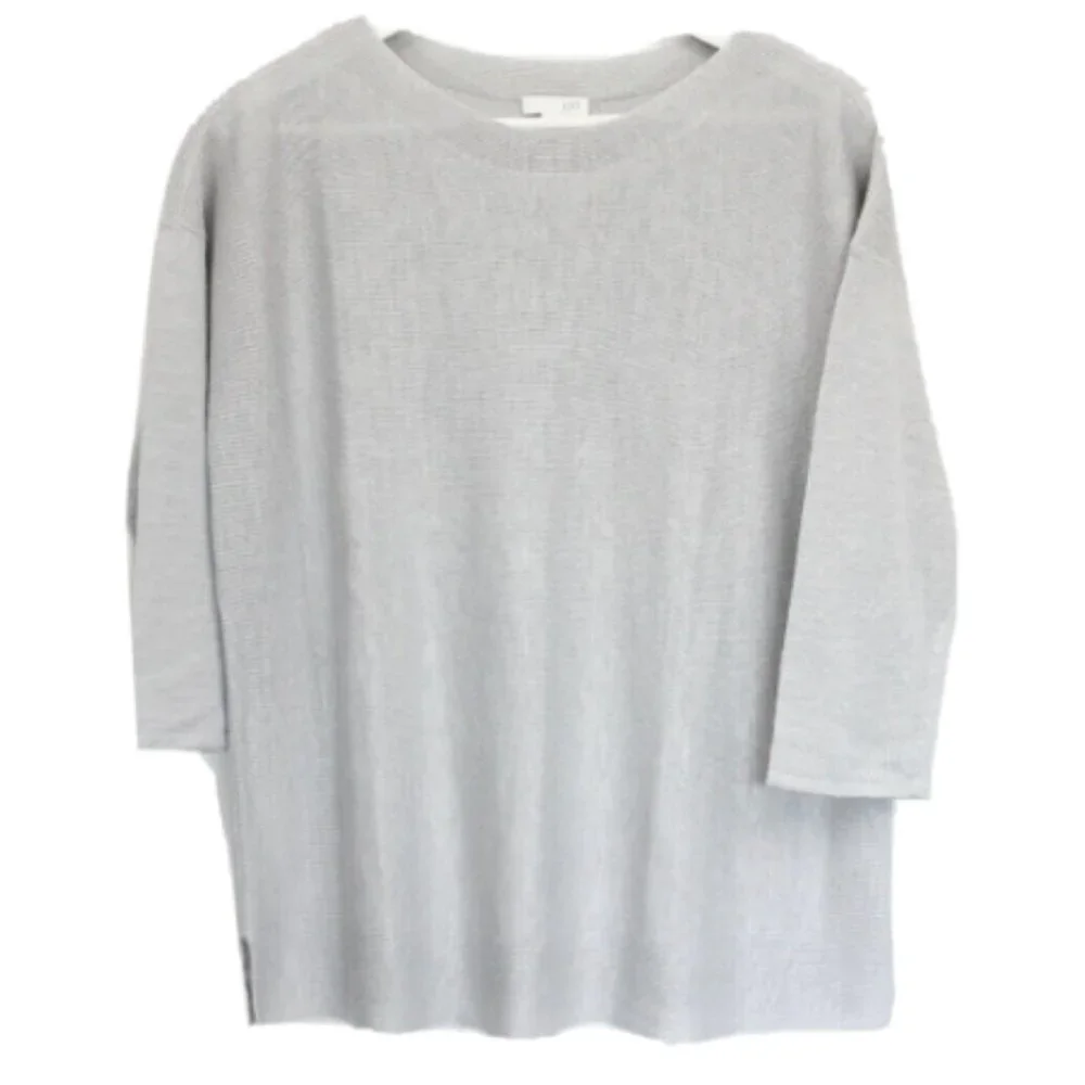 J Jill Lightweight Sweater Women XS Linen Blend Top casual gray